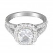 FlyerFit® 14K White Gold Split Shank Engagement Ring