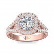 FlyerFit® 14K Pink Gold Split Shank Engagement Ring