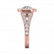 FlyerFit® 14K Pink Gold Split Shank Engagement Ring