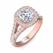 FlyerFit® 14K Pink Gold Split Shank Engagement Ring