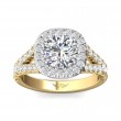 FlyerFit® 14K Yellow and 14K White Gold Split Shank Engagement Ring