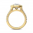 FlyerFit® 18K Yellow Gold Split Shank Engagement Ring