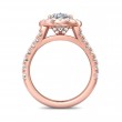 FlyerFit® 18K Pink Gold Split Shank Engagement Ring