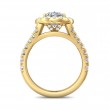 FlyerFit® 18K Yellow Gold Split Shank Engagement Ring