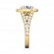 FlyerFit® 18K Yellow Gold Split Shank Engagement Ring