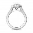 FlyerFit® 18K White Gold Split Shank Engagement Ring