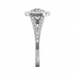 FlyerFit® 18K White Gold Split Shank Engagement Ring