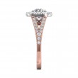 FlyerFit® 18K Pink Gold Shank And White Gold Top Split Shank Engagement Ring