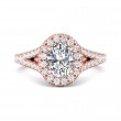 FlyerFit® 14K Pink Gold Split Shank Engagement Ring