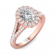 FlyerFit® 14K Pink Gold Split Shank Engagement Ring