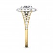 FlyerFit® 18K Yellow Gold Shank And White Gold Top Split Shank Engagement Ring