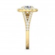 FlyerFit® 18K Yellow Gold Split Shank Engagement Ring