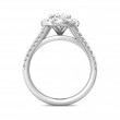 FlyerFit® 18K White Gold Split Shank Engagement Ring