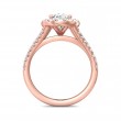 FlyerFit® 14K Pink Gold Split Shank Engagement Ring