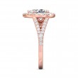 FlyerFit® 14K Pink Gold Split Shank Engagement Ring