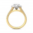 FlyerFit® 18K Yellow Gold Shank And White Gold Top Split Shank Engagement Ring