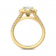 FlyerFit® 18K Yellow Gold Split Shank Engagement Ring