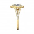 FlyerFit® 18K Yellow Gold Split Shank Engagement Ring