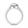 FlyerFit® 18K White Gold Split Shank Engagement Ring