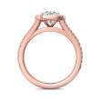 FlyerFit® 18K Pink Gold Split Shank Engagement Ring