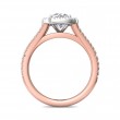 FlyerFit® 14K Pink Gold Shank And White Gold Top Split Shank Engagement Ring