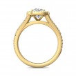 FlyerFit® 18K Yellow Gold Split Shank Engagement Ring