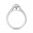 FlyerFit® 18K White Gold Split Shank Engagement Ring