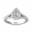 FlyerFit® Platinum Split Shank Engagement Ring