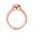 FlyerFit® 18K Pink Gold Split Shank Engagement Ring