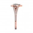 FlyerFit® 18K Pink Gold Split Shank Engagement Ring