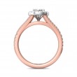 FlyerFit® 14K Pink Gold Shank And White Gold Top Split Shank Engagement Ring