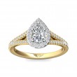 FlyerFit® 14K Yellow and 14K White Gold Split Shank Engagement Ring