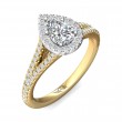 FlyerFit® 14K Yellow and 14K White Gold Split Shank Engagement Ring