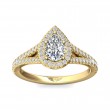 FlyerFit® 14K Yellow Gold Split Shank Engagement Ring