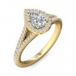 FlyerFit® 14K Yellow Gold Split Shank Engagement Ring