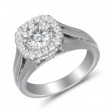 FlyerFit® 14K White Gold Split Shank Engagement Ring