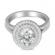 FlyerFit® 14K White Gold Split Shank Engagement Ring