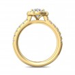 FlyerFit® 14K Yellow Gold Micropave Halo Engagement Ring