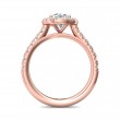 FlyerFit® 14K Pink Gold Micropave Halo Engagement Ring