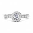 FlyerFit® 14K White Gold Micropave Halo Engagement Ring