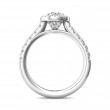 FlyerFit® 14K White Gold Micropave Halo Engagement Ring