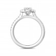 FlyerFit® 14K White Gold Micropave Halo Engagement Ring