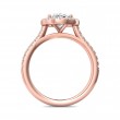 FlyerFit® 14K Pink Gold Micropave Halo Engagement Ring