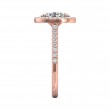 FlyerFit® 14K Pink Gold Micropave Halo Engagement Ring