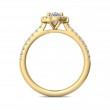 FlyerFit® 14K Yellow Gold Micropave Halo Engagement Ring