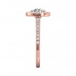 FlyerFit® 14K Pink Gold Micropave Halo Engagement Ring