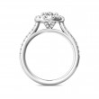 FlyerFit® 14K White Gold Micropave Halo Engagement Ring