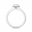 FlyerFit® Platinum Micropave Halo Engagement Ring