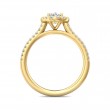 FlyerFit® 14K Yellow Gold Micropave Halo Engagement Ring