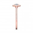 FlyerFit® 14K Pink Gold Micropave Halo Engagement Ring